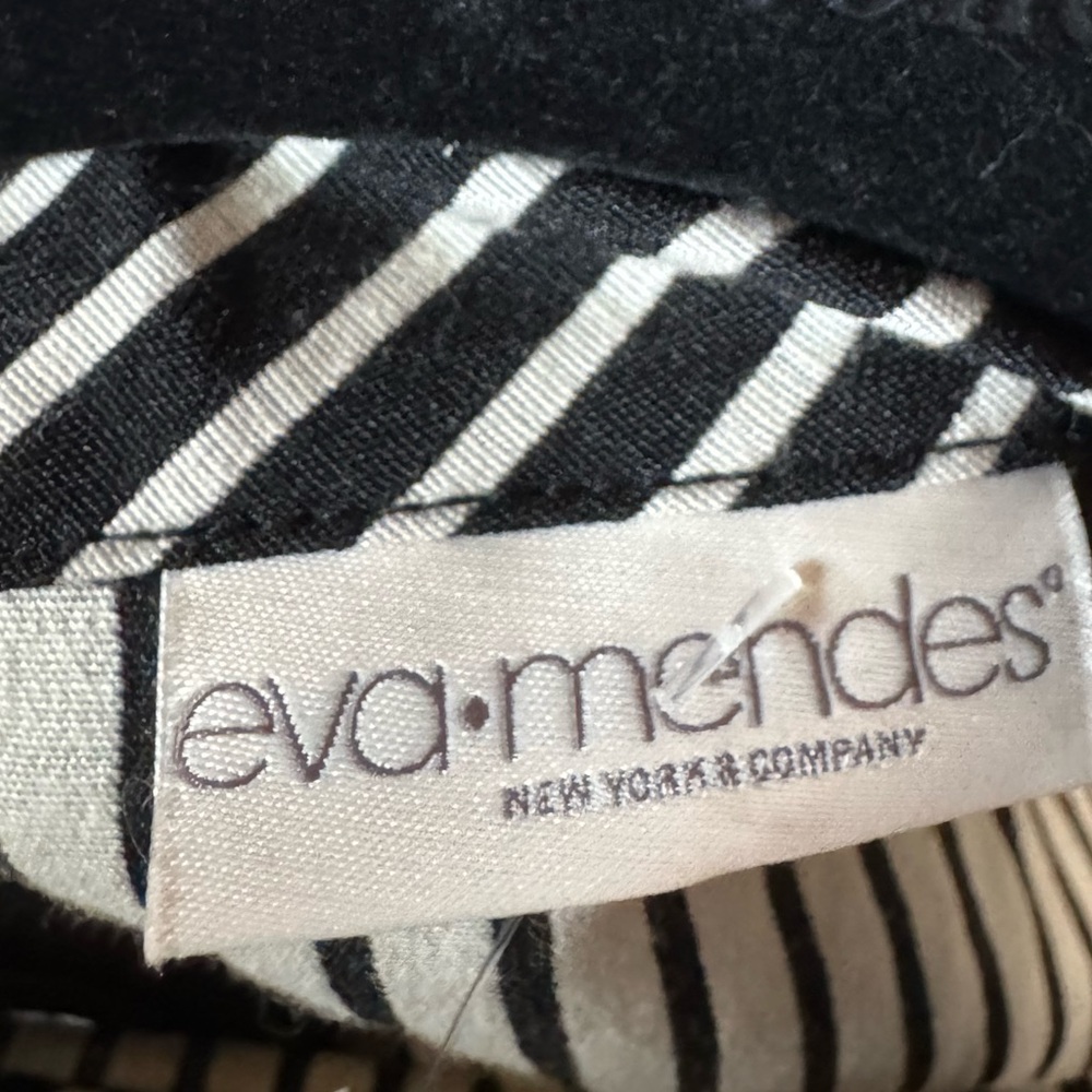 Eva mendes Striped Black White Classic Vintage Sleeveless A-line Dress 10 NWT - Picture 8 of 8